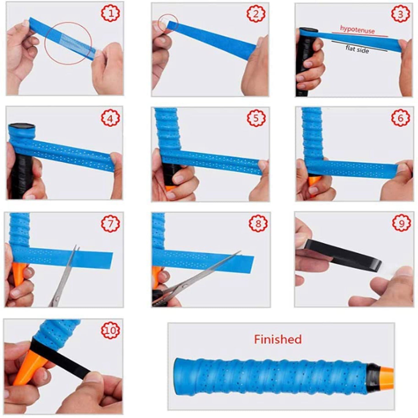 5-Pack Anti-Slip Racket Grip for Tennis, Badminton, Pickleball - Enhance Your Court Control with High-Quality Nylon Material