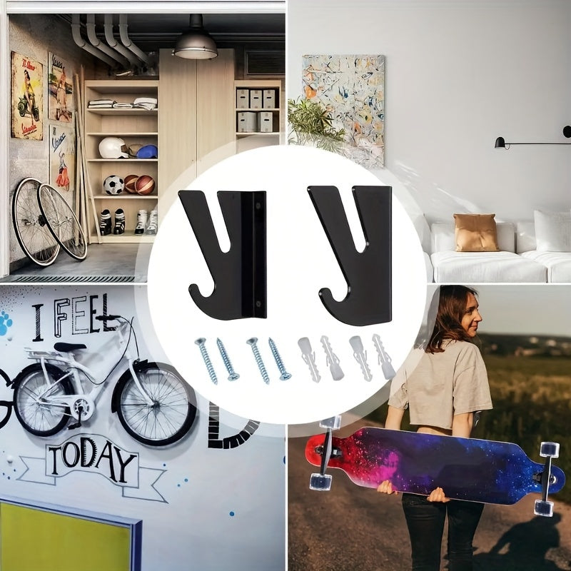 Skateboard Wall Mount Rack, Skateboard Storage Rack, Load Bearing Skateboard Rack, Skateboard Holder, Horizontal Installation For Longboard Penny Board Skis Skateboard