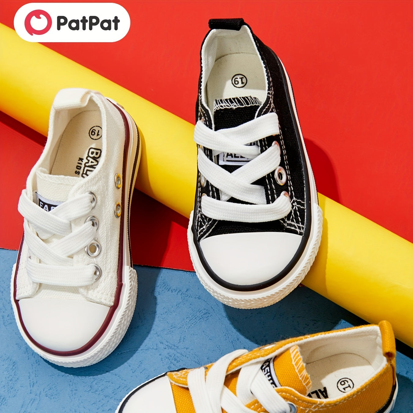 Patpat Girl's Trendy Low Top Skate Shoes, Comfy Non Slip Breathable Casual Sneakers For Kids Outdoor Activities