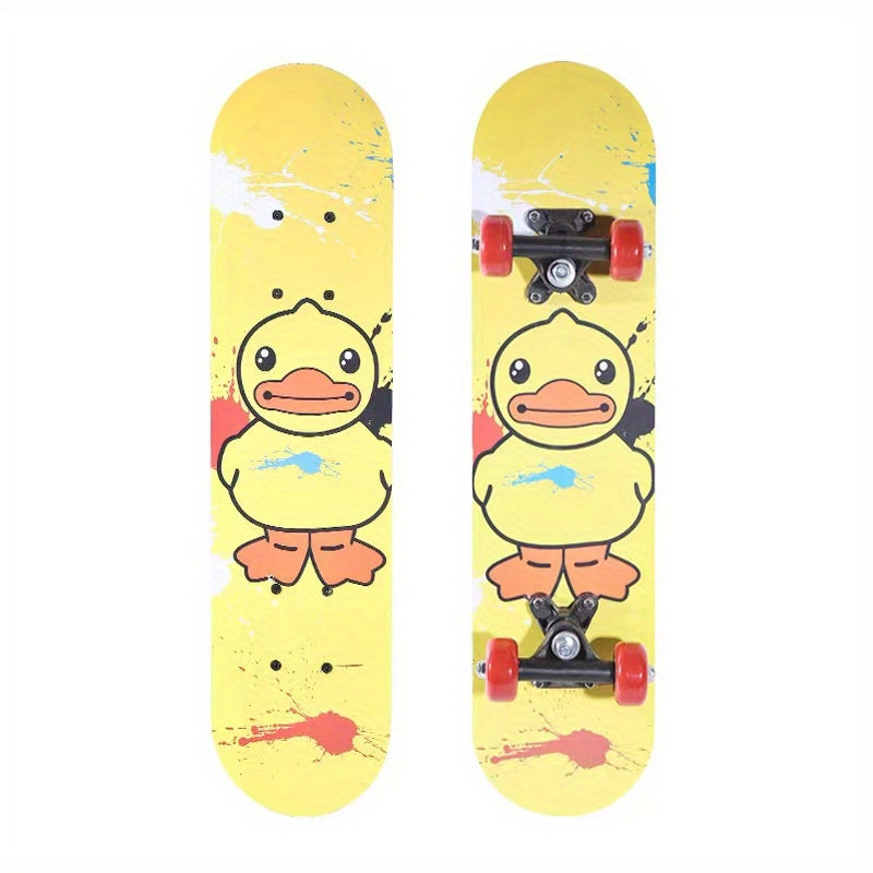 Kids Outdoor Skateboard - Cute Dinosaur & Duck Design - Perfect for Learning - All Skill Levels