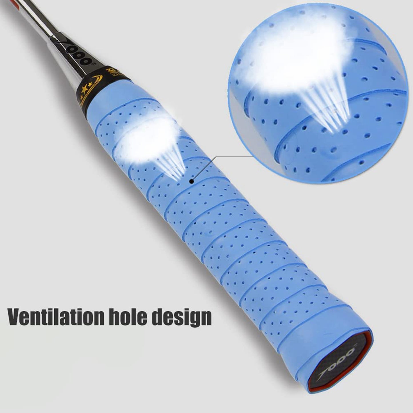 5-Pack Anti-Slip Racket Grip for Tennis, Badminton, Pickleball - Enhance Your Court Control with High-Quality Nylon Material
