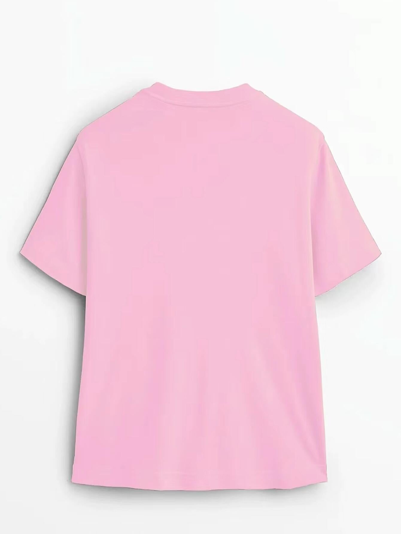 Girls Casual T-Shirt Skateboarding Bear Print Kids Cute Short Sleeve Tee Sports Leisure Summer Tops Clothes