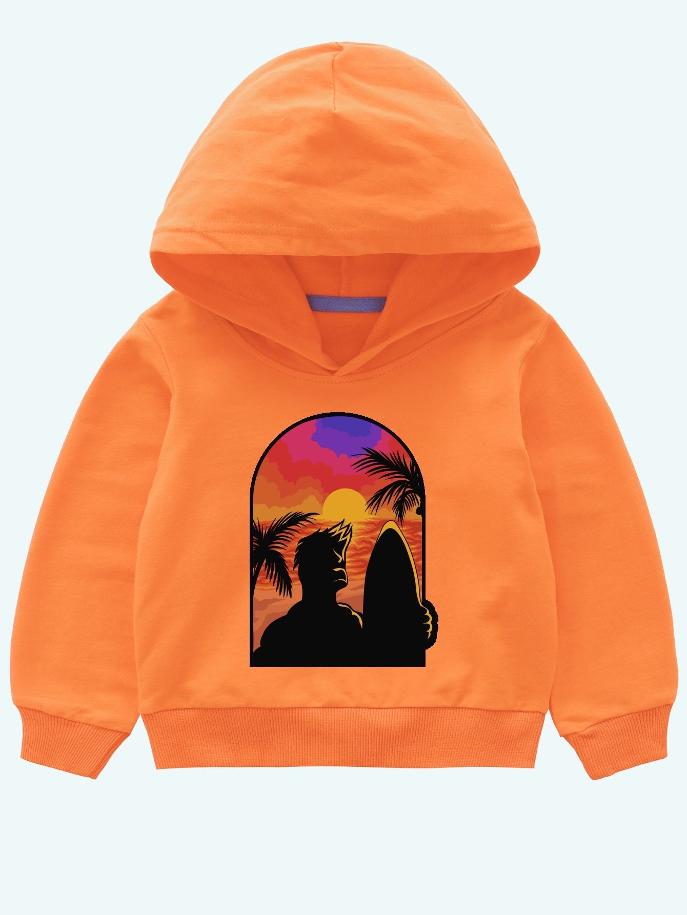Cotton Sunset Surfing Hoodie - Kids' Street Trend Top