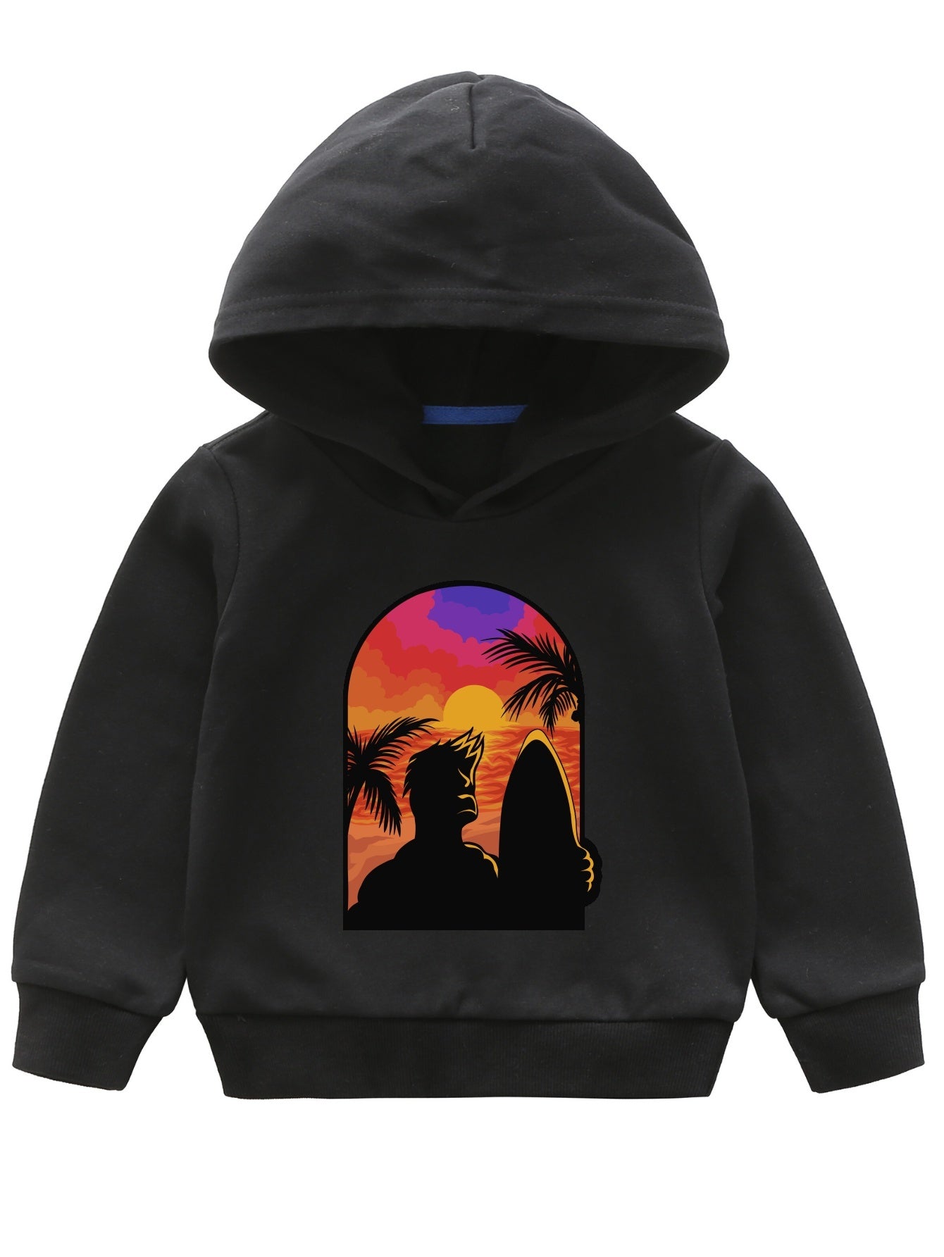 Cotton Sunset Surfing Hoodie - Kids' Street Trend Top