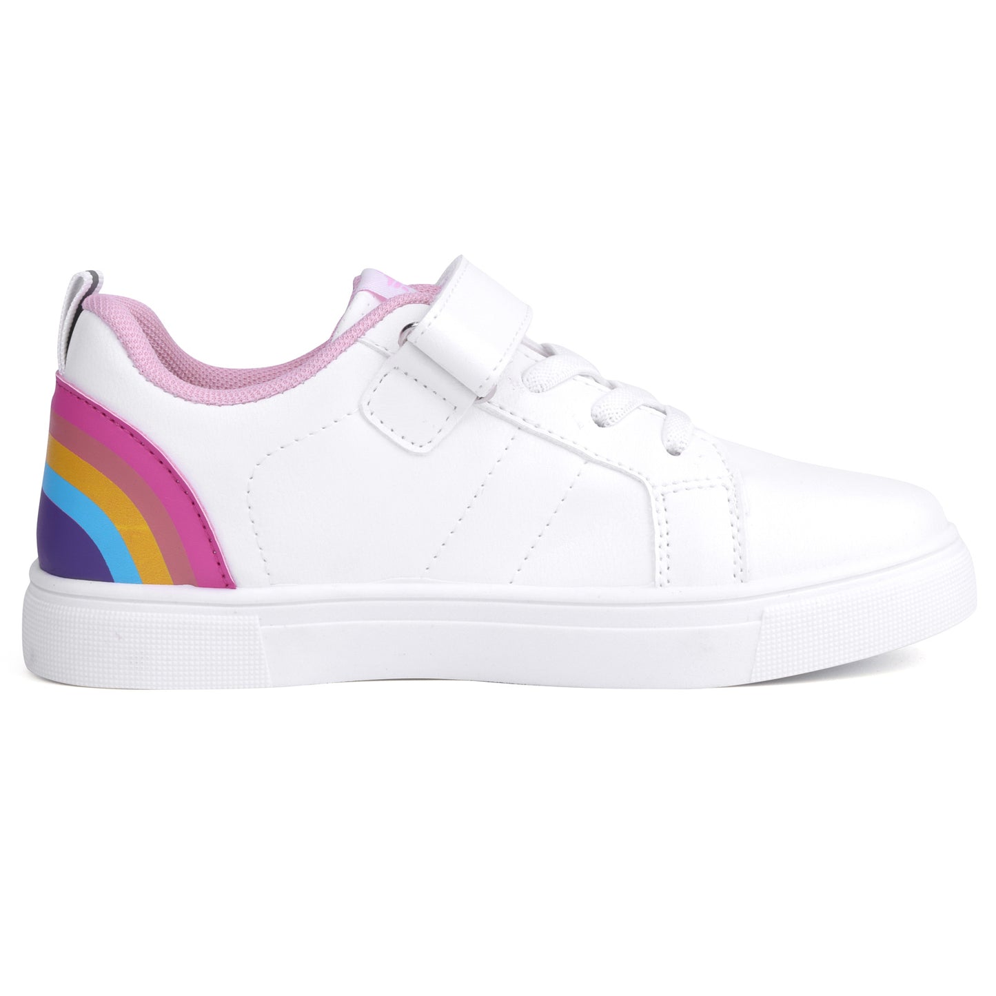 Girl's Trendy Skate Shoes With Hook And Loop Fastener, Comfy Anti-skid Platform Sneakers For School Day/Daily Outdoor Activities