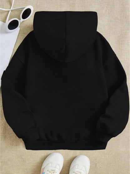 ''Skateboarding Pilot'' Girls Creative Sweatshirt, Comfy Long Sleeve Hoodie Tops For Everyday Skateboarding