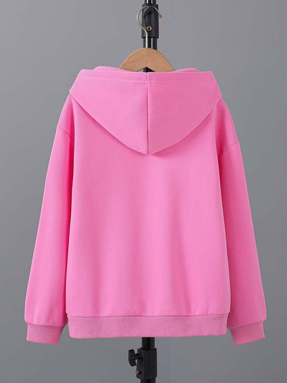 Fashion Girls Skull Man Skateboard Print Comfortable Casual Hooded Sweatshirt, Youth Kids Hoodie Tops