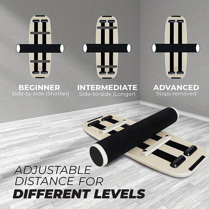 Wooden Balance Board Set - Strengthen Core, Enhance Coordination - Non-Slip for Surfing, Skateboarding, Snowboarding - 14+ Years - AK40585