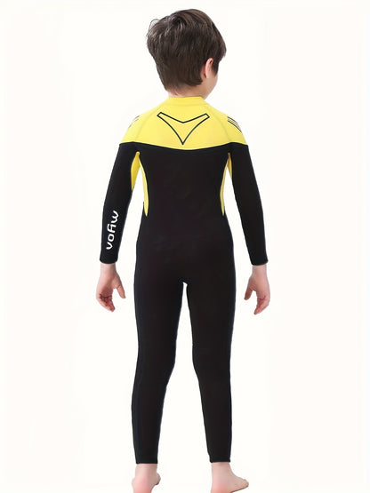 Kids' 3.5mm Neoprene Diving Suit for Beach & Water Activities - Warm, Easy to Wear, Multiple Uses - vofiw
