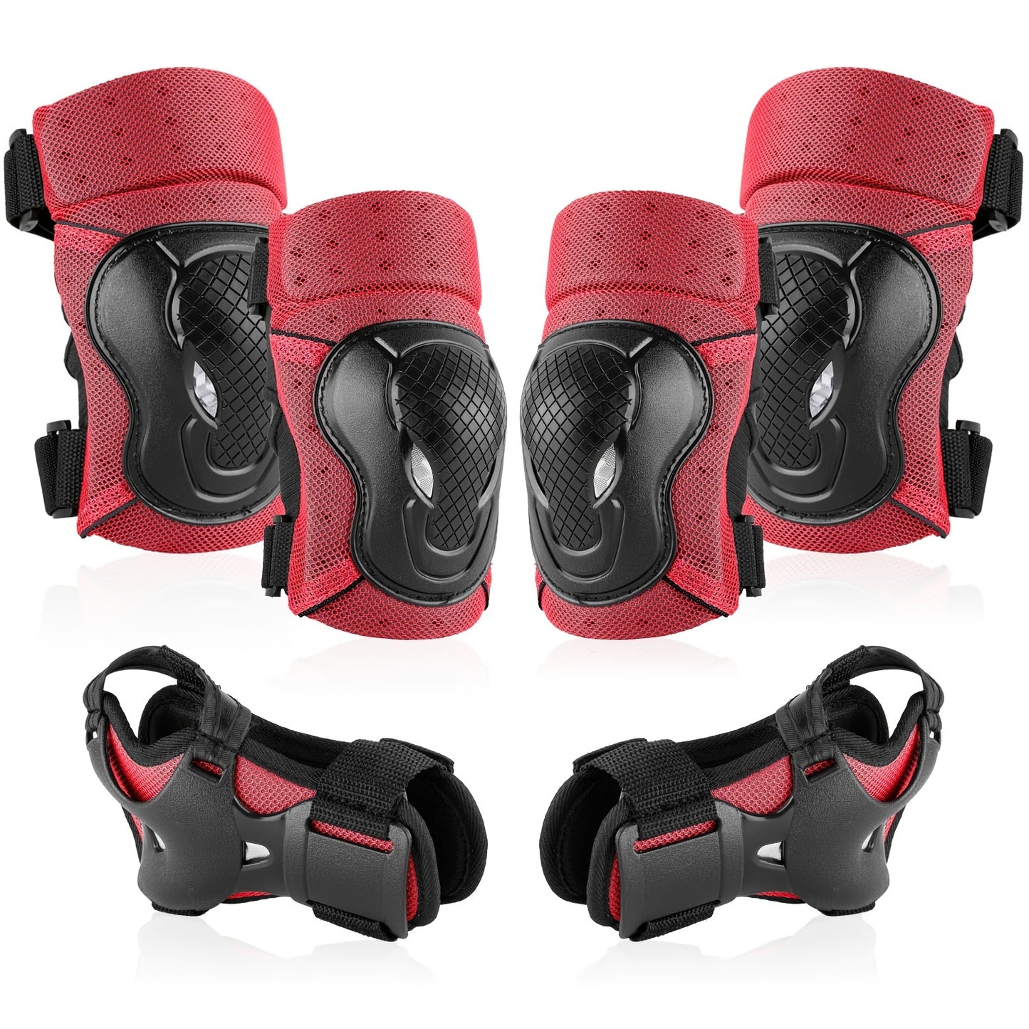 6-in-1 Protective Gear Set For Skateboarding, Cycling, And More - Knee Pads, Elbow Pads, And Wrist Guards For Ultimate Safety