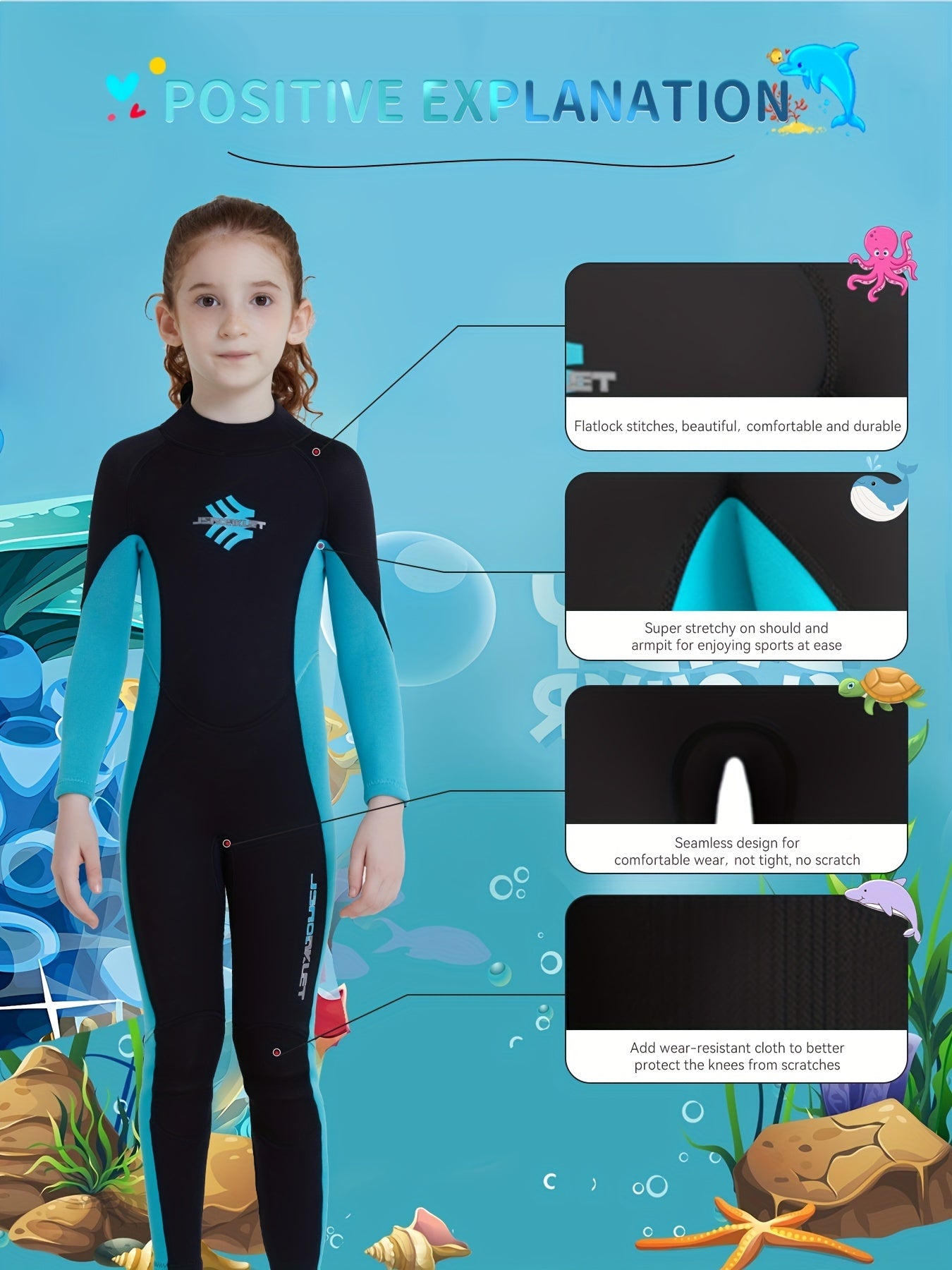 Professional 3mm Neoprene Diving Suit for Girls - Thermal, Anti-Jellyfish, Cold-Proof - Perfect for Water Sports!