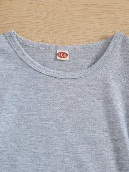 Coconut Tree Surf Print T-Shirt - Kids' Summer Casual Crew Neck Tee