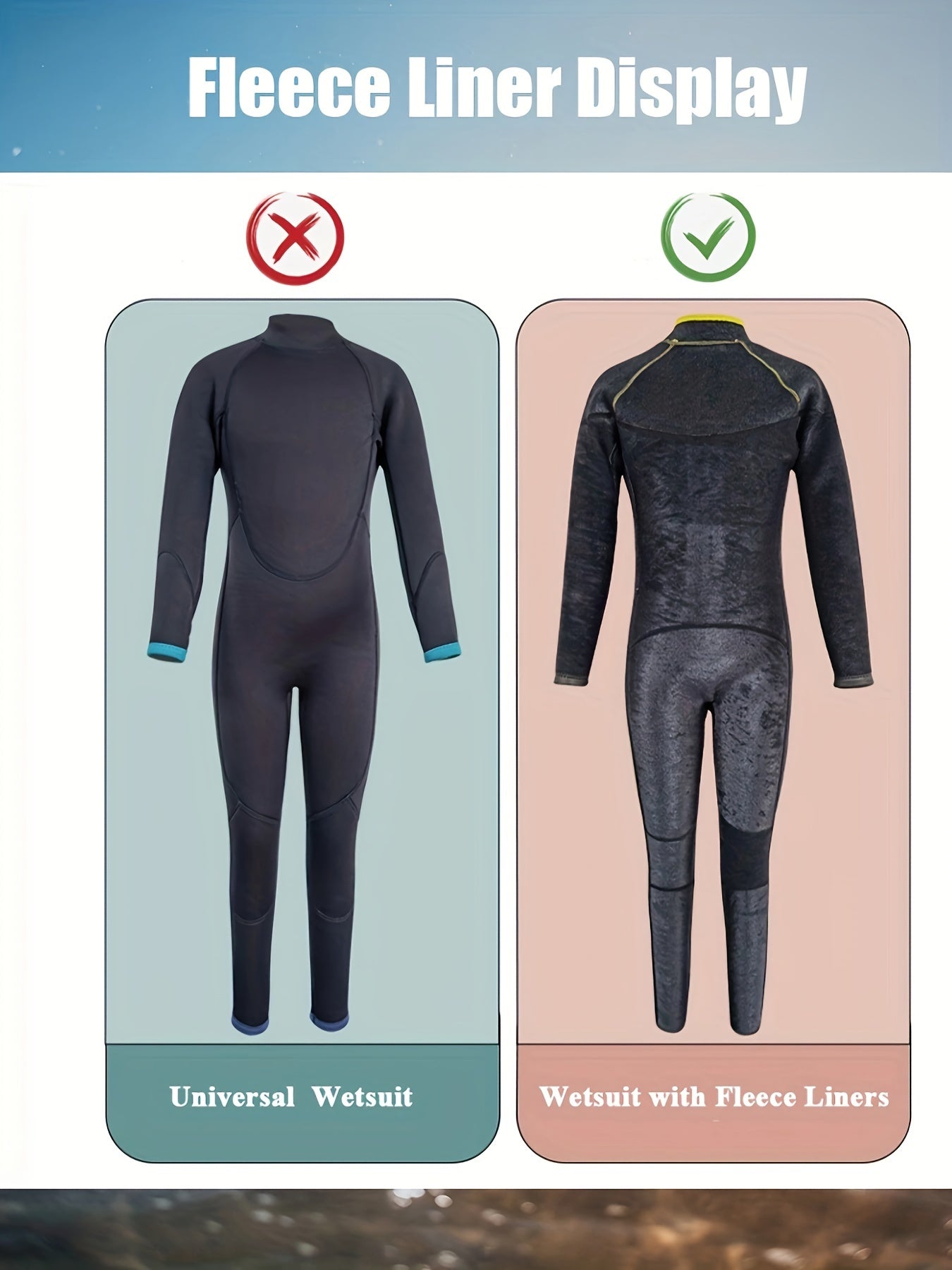 Girls 3.5mm Neoprene Diving Suit - Long Sleeve, Warm, for Surfing, Swimming, Beach - vofiw