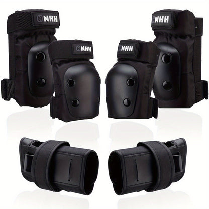 6-in-1 Protective Gear Set For Skateboarding, Cycling, And More - Knee Pads, Elbow Pads, And Wrist Guards For Ultimate Safety