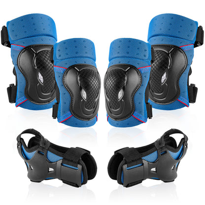 6-in-1 Protective Gear Set For Skateboarding, Cycling, And More - Knee Pads, Elbow Pads, And Wrist Guards For Ultimate Safety