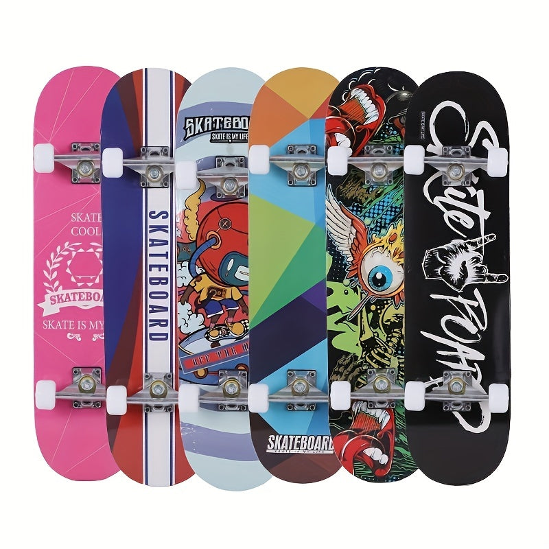 Beginner Skateboard for Girls | Double Rocker Short Board | 6-12 Years Old | Wood Material | VC20310