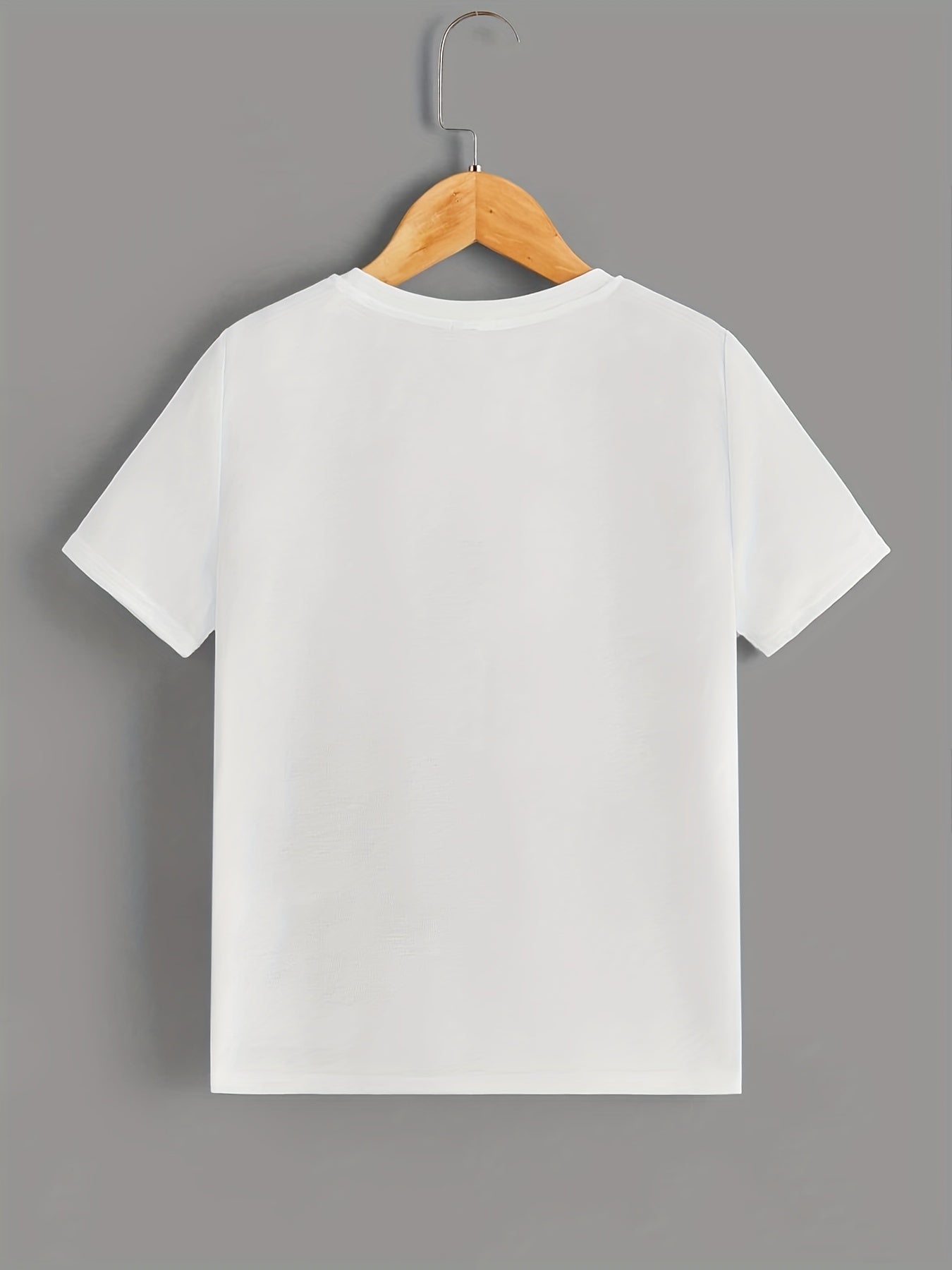 Bear Playing Skateboard Print Round Neck T-shirt Tees Tops Casual Soft Comfortable Boys And Girls Summer Clothes