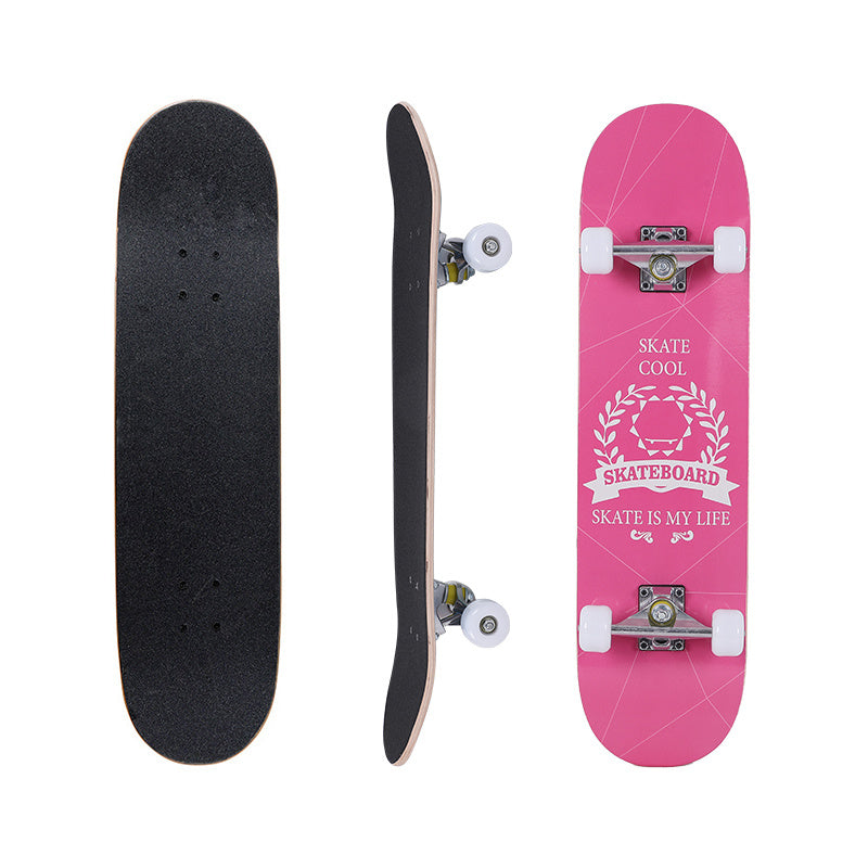 Beginner Skateboard for Girls | Double Rocker Short Board | 6-12 Years Old | Wood Material | VC20310
