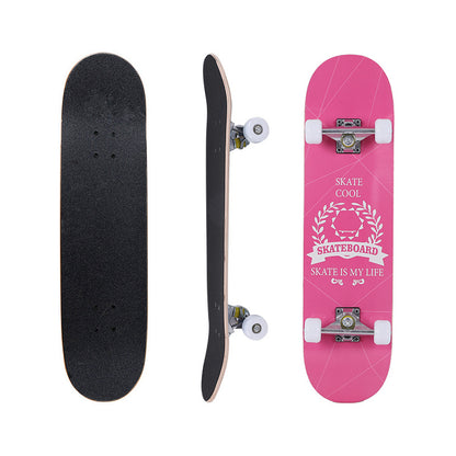Beginner Skateboard for Girls | Double Rocker Short Board | 6-12 Years Old | Wood Material | VC20310