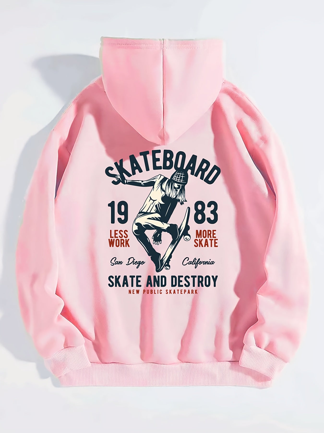 Girls Skateboard Print Hoodie | Long Sleeve Sweatshirt with Pockets | Trendy for Spring & Fall