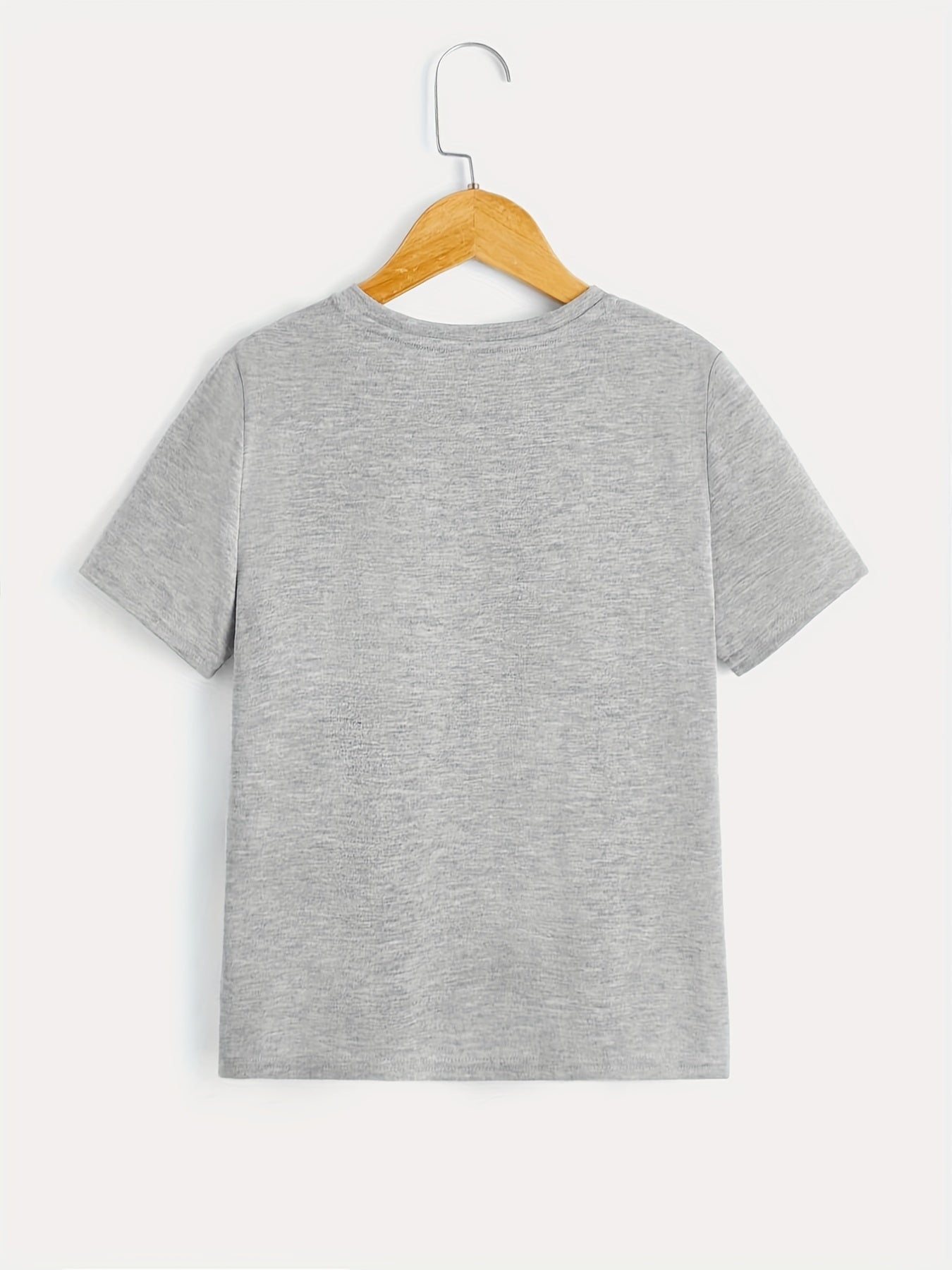 Bear Playing Skateboard Print Round Neck T-shirt Tees Tops Casual Soft Comfortable Boys And Girls Summer Clothes