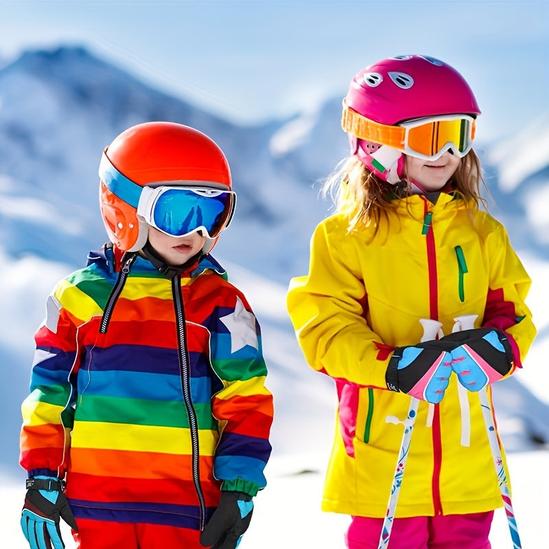 Kids' Waterproof snowboardin Gloves - Windproof & Warm for Ages 6-8