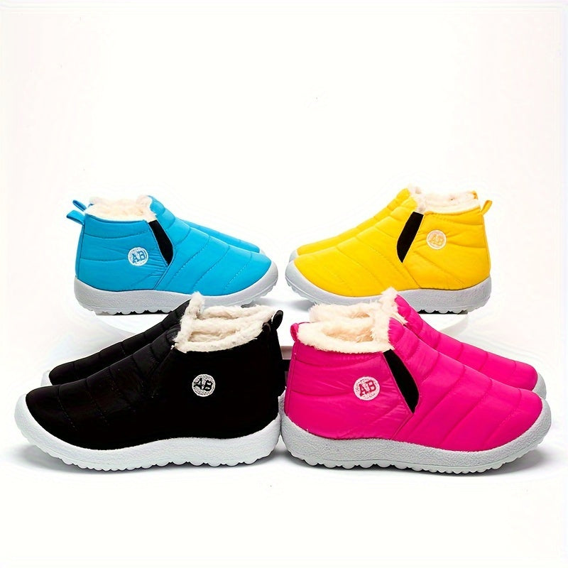 Cozy Non-slip Snow Boots for Girls | Warm Fleece Lined Ankle Boots for Winter Hiking | Lightweight & Cute