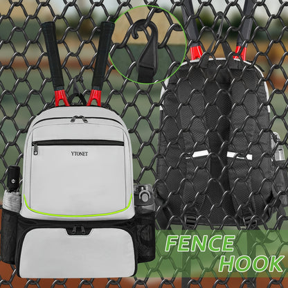 YTONET Waterproof Tennis Backpack with Insulated Pocket and Shoe Compartment - Ideal for girls and women - Fits Rackets and Sports Gear