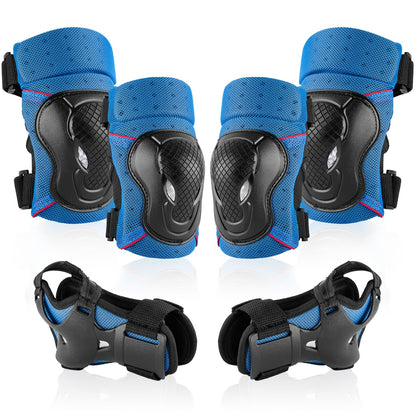 6-in-1 Protective Gear Set For Skateboarding, Cycling, And More - Knee Pads, Elbow Pads, And Wrist Guards For Ultimate Safety