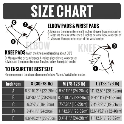 6-in-1 Protective Gear Set For Skateboarding, Cycling, And More - Knee Pads, Elbow Pads, And Wrist Guards For Ultimate Safety