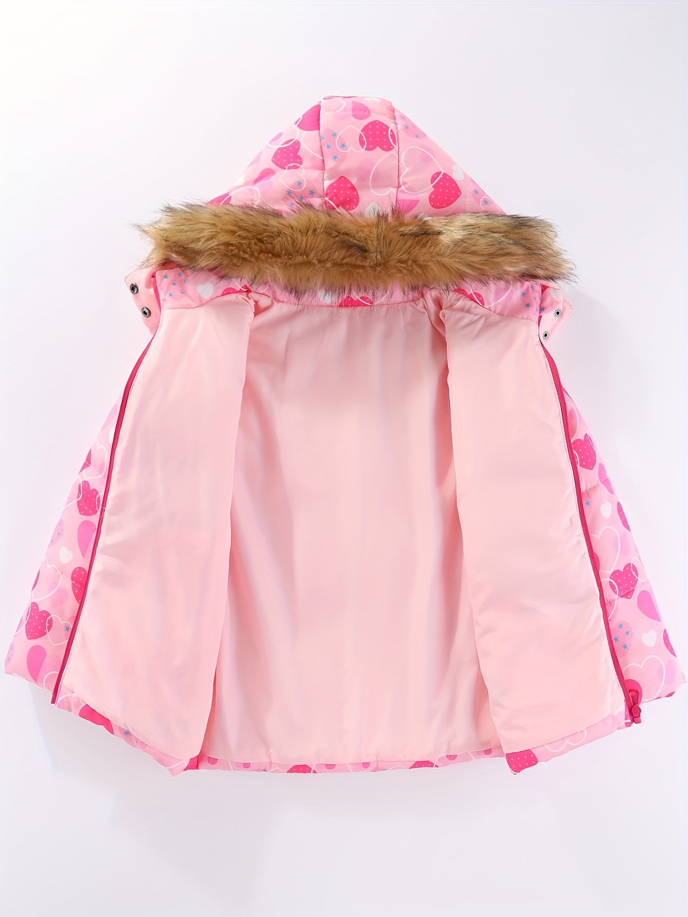 Girls' 2pc Ski Outfit: Zip Hooded Coat + Overalls - Water-Resistant for Fall/Winter Sports