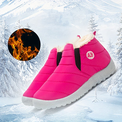 Cozy Non-slip Snow Boots for Girls | Warm Fleece Lined Ankle Boots for Winter Hiking | Lightweight & Cute
