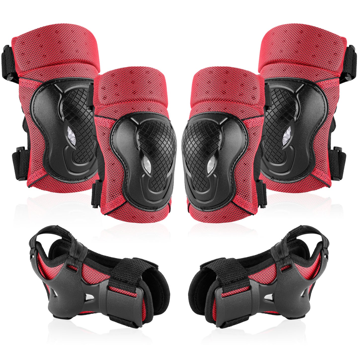 6-in-1 Protective Gear Set For Skateboarding, Cycling, And More - Knee Pads, Elbow Pads, And Wrist Guards For Ultimate Safety