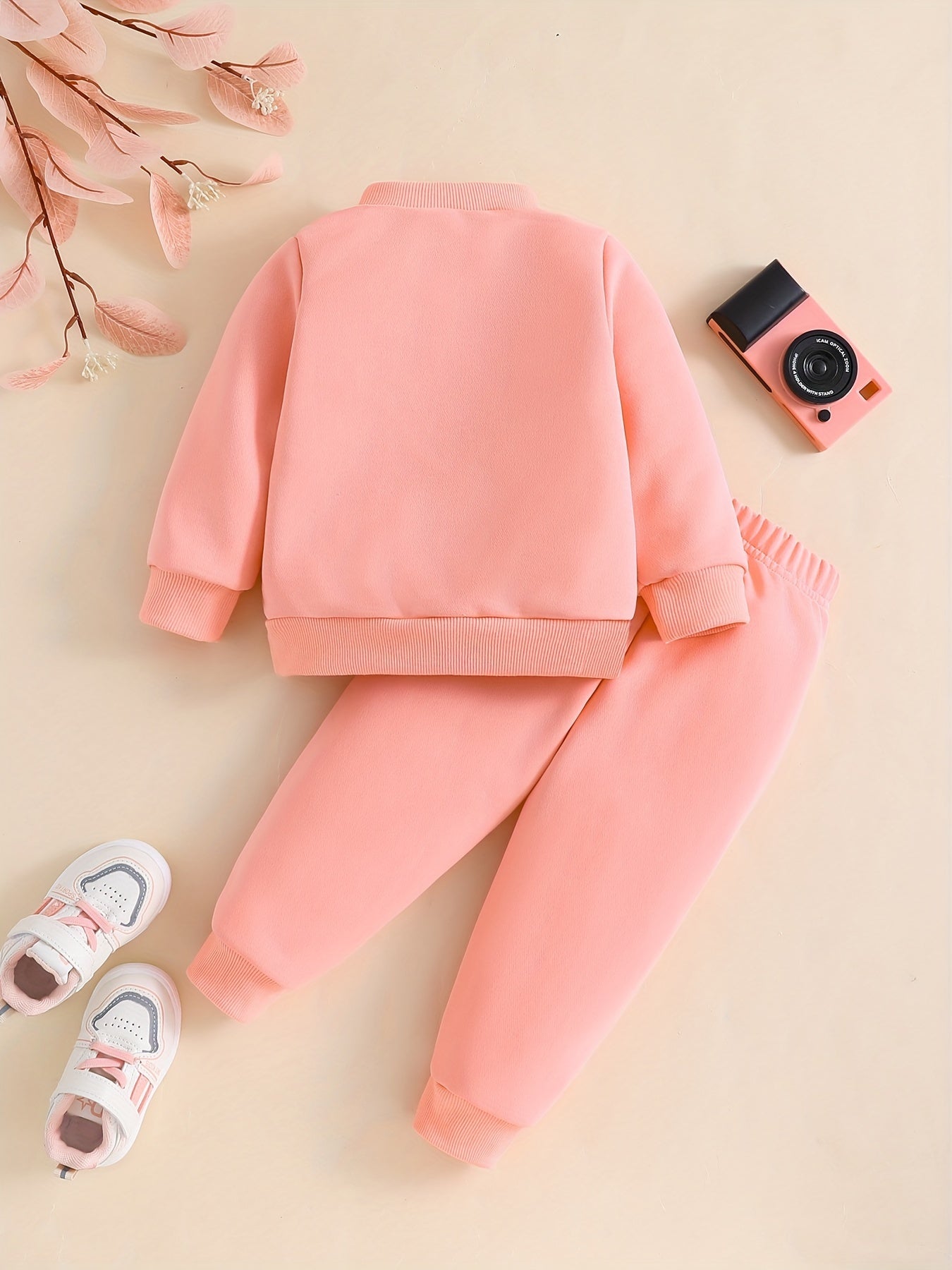 Toddler Girls 2-piece Set Pullover Sweatshirt & Elastic Waist Sweatpants Cartoon Skateboard Bear Print Casual Outfits For Autumn / Spring