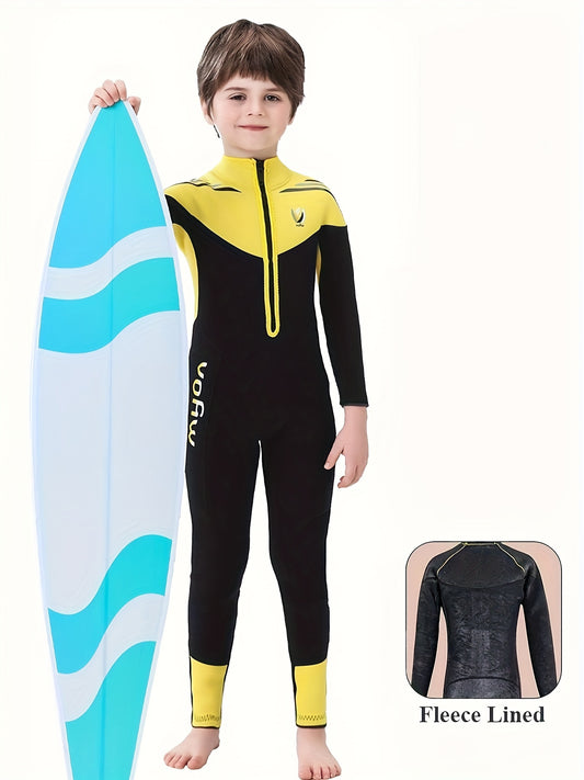 Kids' 3.5mm Neoprene Diving Suit for Beach & Water Activities - Warm, Easy to Wear, Multiple Uses - vofiw