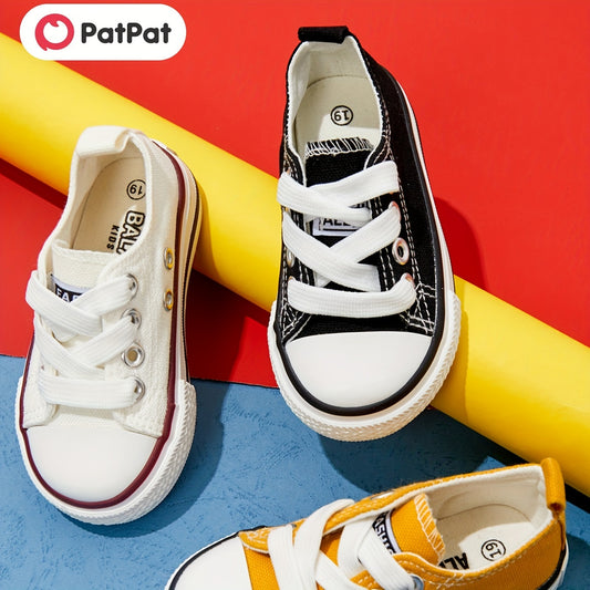 Patpat Girl's Trendy Low Top Skate Shoes, Comfy Non Slip Breathable Casual Sneakers For Kids Outdoor Activities